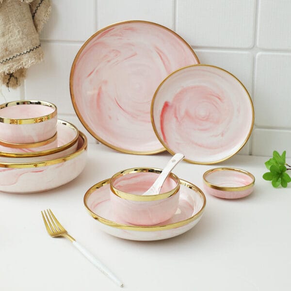 YS Keramik Pink Marble Gold (16)