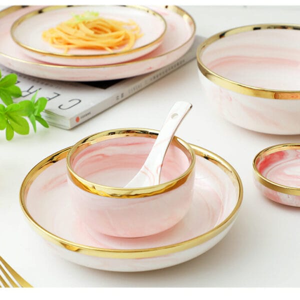 YS Keramik Pink Marble Gold (29)